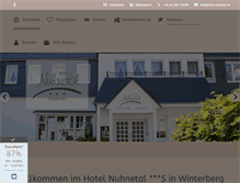 Tablet Screenshot of hotel-nuhnetal.de